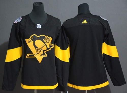 Adidas Penguins Blank Black Authentic 2019 Stadium Series Stitched Jersey