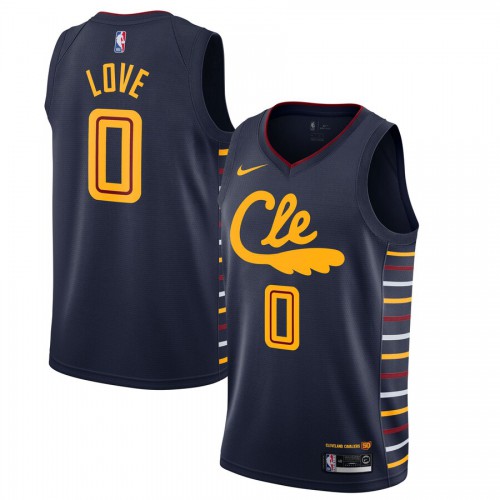 Mens Cleveland Cleveland Cavaliers #0 Kevin Love Navy 2019-20 Finished City Edition Swingman Jersey Mens