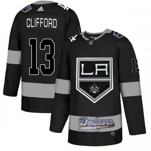 Adidas Los Angeles Kings X Dodgers #13 Kyle Clifford Black Authentic City Joint Name Stitched Jersey Men's