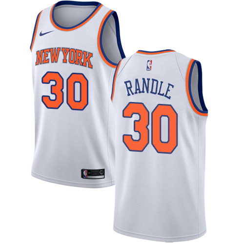 New York Knicks #30 Julius Randle White Womens Swingman Association Edition Jersey Womens