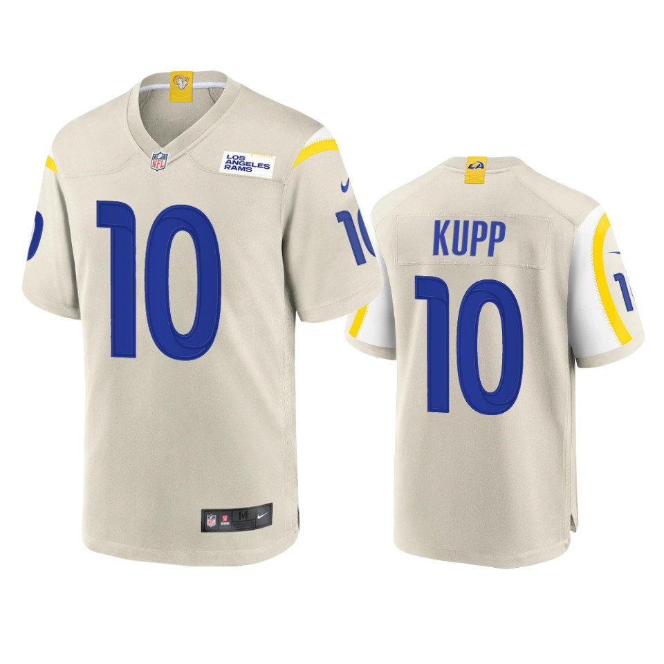 Los Angeles Rams #10 Cooper Kupp Men's Game Jersey - Bone