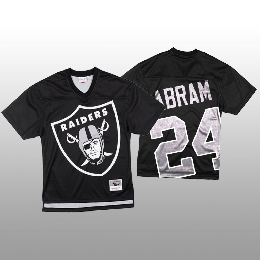 Las Vegas Raiders #24 Johnathan Abram Black Men's Mitchell & Nell Big Face Fashion Limited Jersey
