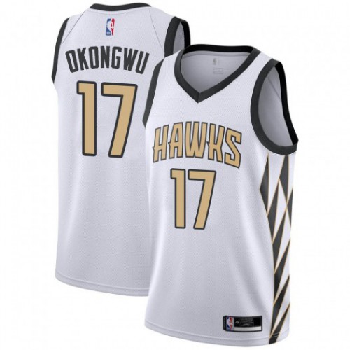 Atlanta Hawks #17 Onyeka Okongwu White Youth Swingman City Edition 2018/19 Jersey Youth