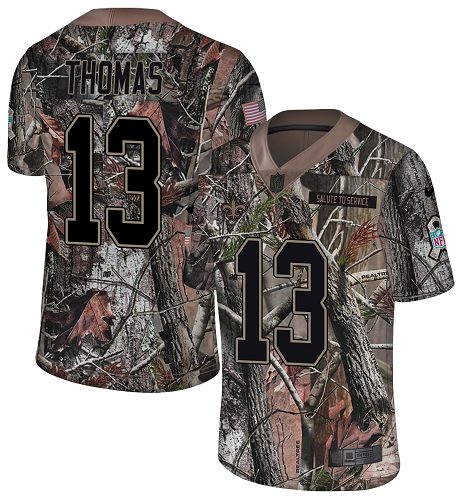 Saints #13 Michael Thomas Camo Men's Stitched Limited Rush Realtree Jersey