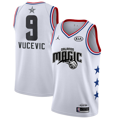 Orlando Magic #9 Nikola Vucevic White Jordan Swingman 2019 All-Star Game Jersey Mens