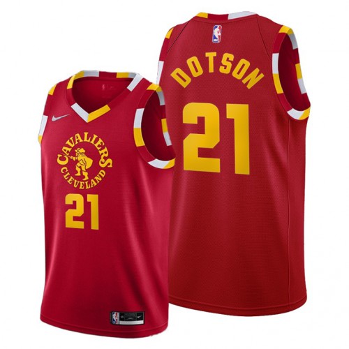 Cleveland Cleveland Cavaliers #21 Damyean Dotson Youth 2021-22 City Edition Red Jersey Youth