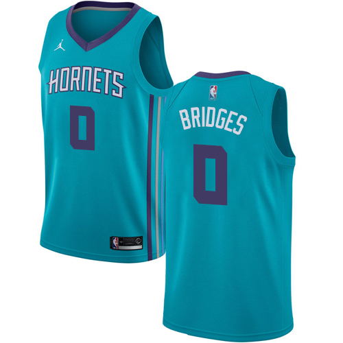 Charlotte Hornets #0 Miles Bridges Teal Jordan Swingman Icon Edition Jersey Mens