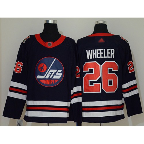 Adidas Winnipeg Jets #26 Blake Wheeler Navy Blue Authentic 2019 Heritage Classic Stitched Jersey Men's