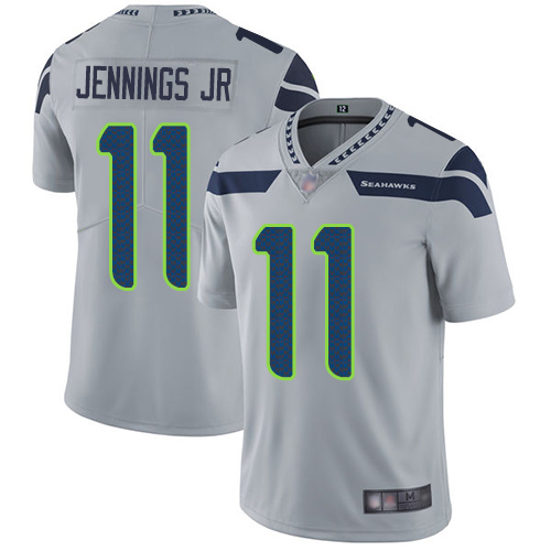 Seattle Seahawks #11 Gary Jennings Jr. Grey Alternate Men's Stitched Vapor Untouchable Limited Jersey Men's