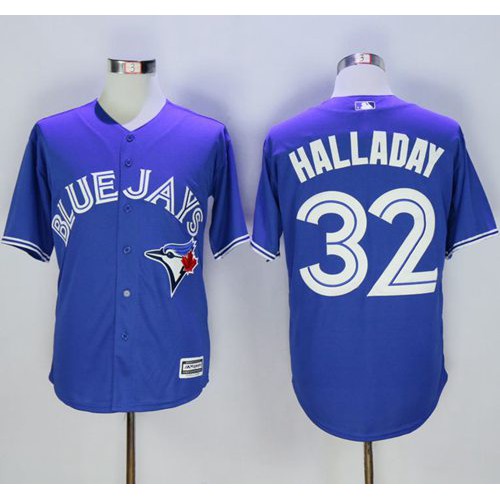 Toronto Blue Jays #32 Roy Halladay Blue New Cool Base Stitched Jersey Men's