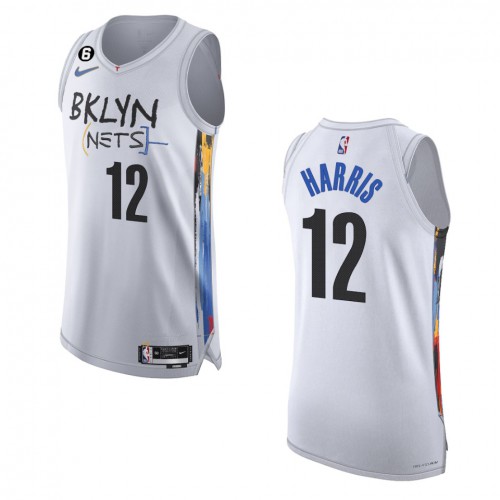 Brooklyn Brooklyn Nets #12 Joe Harris White 2022-23 Authentic Jersey - City Edition Mens