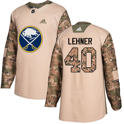 Adidas Buffalo Sabres #40 Robin Lehner Camo Authentic 2017 Veterans Day Stitched Jersey Men's