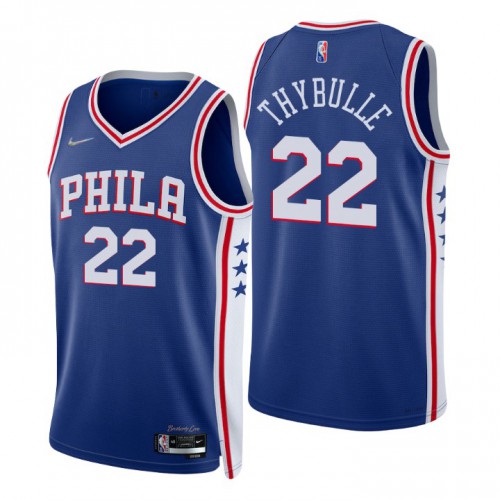 Philadelphia 76ers #22 Matisse Thybulle Royal Mens 2021-22 75th Anniversary Diamond Swingman Jersey - Icon Edition Mens
