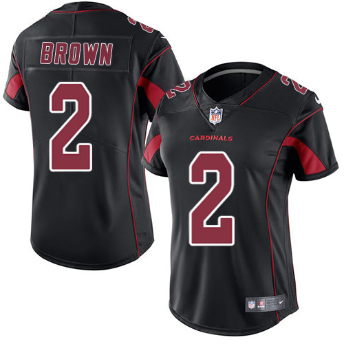 Cardinals #2 Marquise Brown Black Women's Stitched Limited Rush Jersey