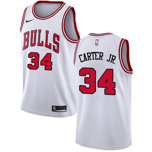 Chicago Bulls #34 Wendell Carter Jr. White Youth Swingman Association Edition Jersey Youth
