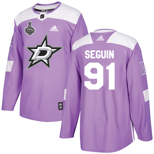 Adidas Dallas Stars #91 Tyler Seguin Purple Authentic Fights Cancer 2020 Stanley Cup Final Stitched Jersey Men's
