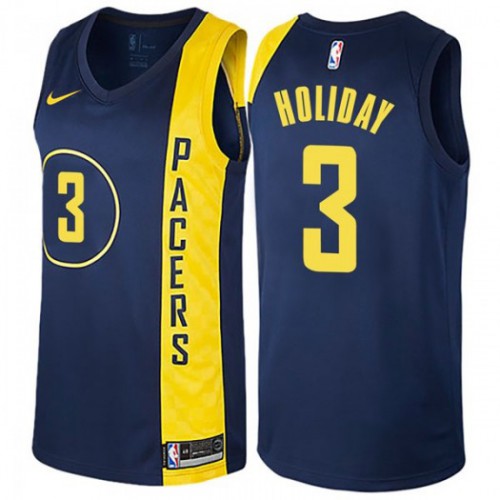 Indiana Pacers #3 Aaron Holiday Navy Blue Womens Swingman City Edition Jersey Womens