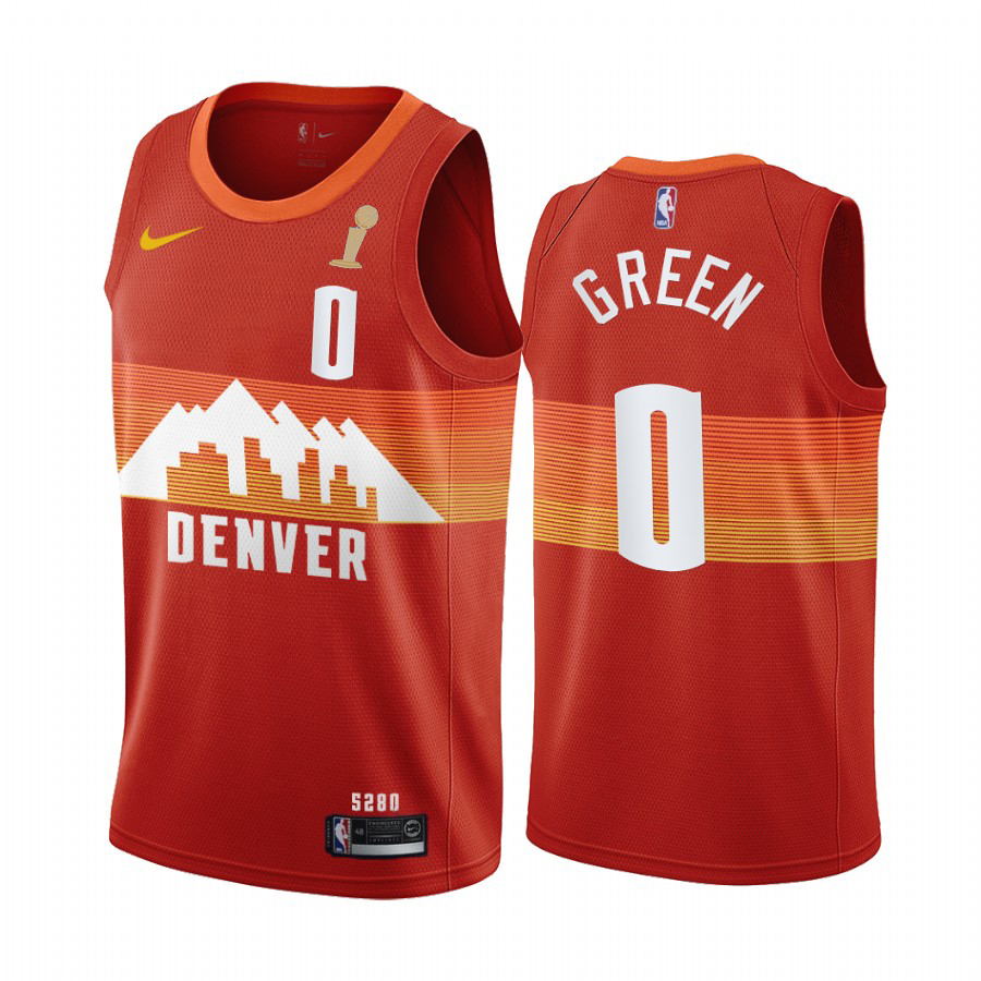 Nuggets #0 Christian Braun Red Swingman Youth 2023 Finals Champions City Edition Jersey