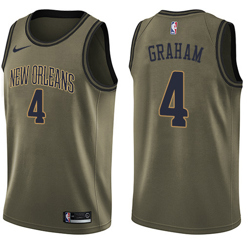 New Orleans Pelicans #4 Devonte Graham Green Youth Swingman Salute to Service Jersey Youth