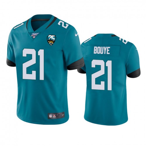 Jacksonville Jaguars #21 A.J. Bouye Teal 25th Anniversary Vapor Limited Stitched 100th Season Jersey Men's