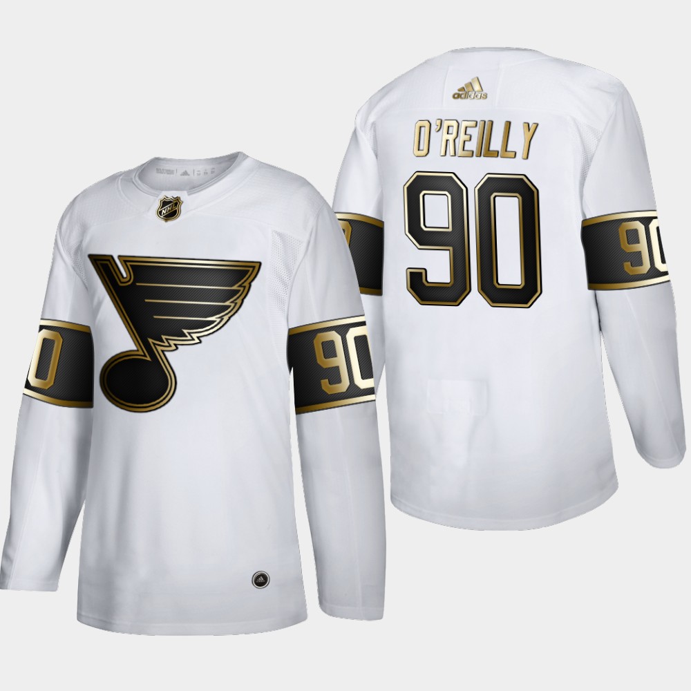 St. Louis Blues #90 Ryan O'Reilly Men's Adidas White Golden Edition Limited Stitched Jersey