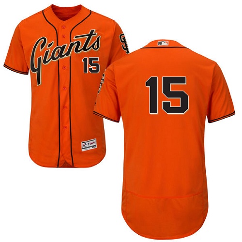 San Francisco Giants #15 Bruce Bochy Orange Flexbase Authentic Collection Stitched Jersey Men's