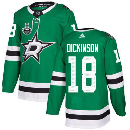 Adidas Dallas Stars #18 Jason Dickinson Green Home Authentic Youth 2020 Stanley Cup Final Stitched Jersey Youth