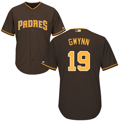 San Diego Padres #19 Tony Gwynn Brown Cool Base Stitched Youth Jersey Youth