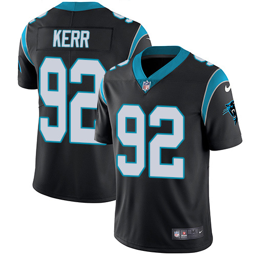 Carolina Panthers #92 Zach Kerr Black Team Color Men's Stitched Vapor Untouchable Limited Jersey Men's