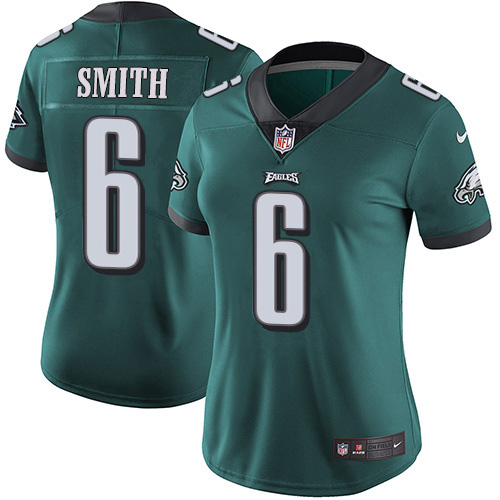Eagles #6 DeVonta Smith Green Team Color Women's Stitched Vapor Untouchable Limited Jersey
