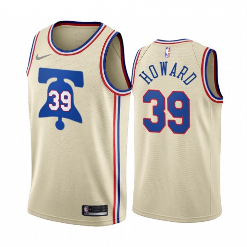 Philadelphia Philadelphia 76ers #39 Dwight Howard Cream Swingman 2020-21 Earned Edition Jersey Mens