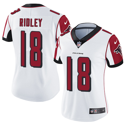 Falcons #18 Calvin Ridley White Women's Stitched Vapor Untouchable Limited Jersey