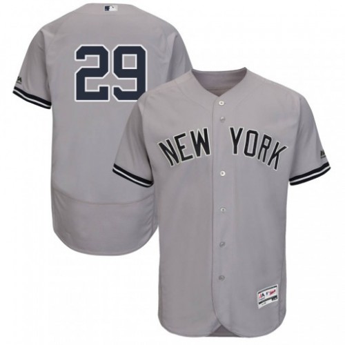 New York Yankees #29 Gio Urshela Grey Flexbase Authentic Collection Stitched Jersey Men's