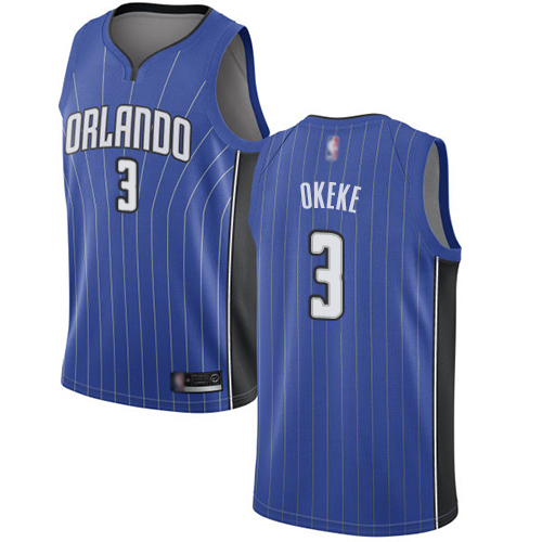 Orlando Magic #3 Chuma Okeke Royal Swingman Icon Edition Jersey Mens