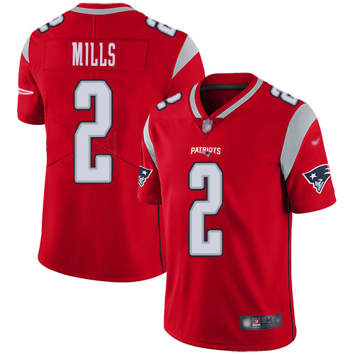 Patriots #2 Jalen Mills Red Men's Stitched Limited Inverted Legend Jersey
