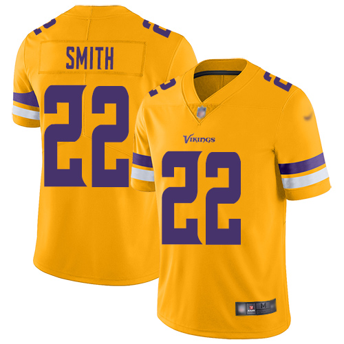 Vikings #22 Harrison Smith Gold Men's Stitched Limited Inverted Legend Jersey