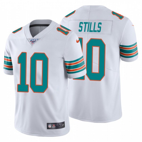 Miami Dolphins #10 Kenny Stills White Alternate Men's Stitched 100th Season Vapor Untouchable Limited Jersey Men's