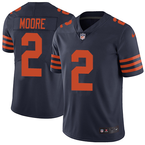 Bears #2 D.J. Moore Navy Blue Alternate Men's Stitched Vapor Untouchable Limited Jersey