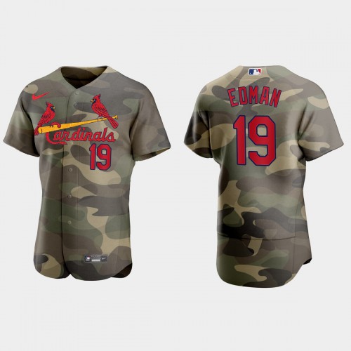 St.Louis St.Louis Cardinals #19 Tommy Edman Men's 2021 Armed Forces Day Authentic Jersey -Camo Men's