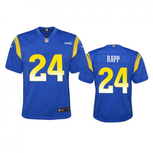 Los Angeles Los Angeles Rams #24 Taylor Rapp Youth Game Jersey - Royal Youth