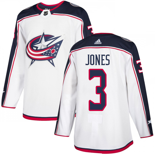 Adidas Columbus Blue Jackets #3 Seth Jones White Road Authentic Stitched Youth Jersey Youth