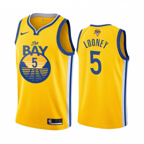 Golden State Warriors #5 Kevon Looney 2022 Finals Mens Yellow The Bay City Edition Jersey Mens