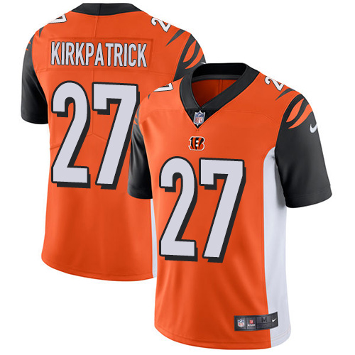 Cincinnati Bengals #27 Dre Kirkpatrick Orange Alternate Men's Stitched Vapor Untouchable Limited Jersey Men's