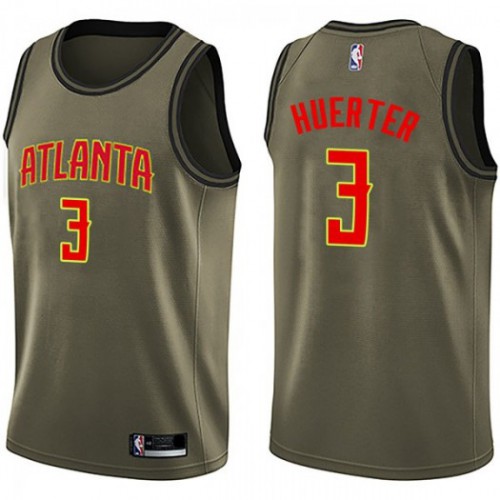 Atlanta Hawks #3 Kevin Huerter Green Swingman Salute to Service Jersey Mens