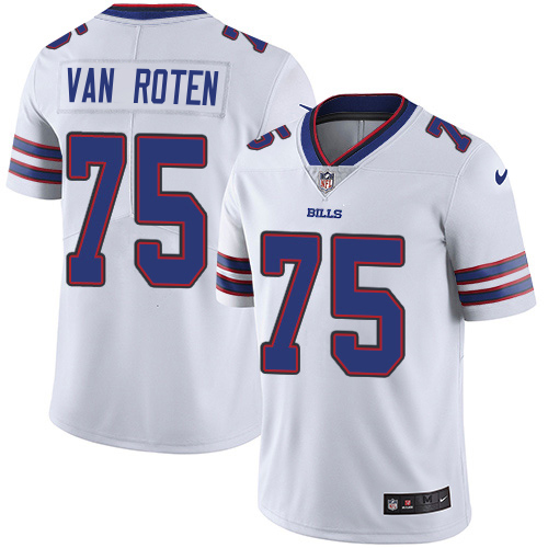 Bills #75 Greg Van Roten White Men's Stitched Vapor Untouchable Limited Jersey