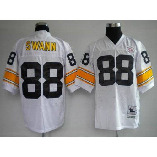 Mitchell & Ness Pittsburgh Steelers #88 Lynn Swann White Stitched Throwback Jersey Men's