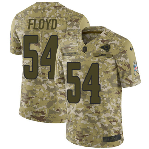 Los Angeles Rams #54 Leonard Floyd Camo Men's Stitched Limited 2018 Salute To Service Jersey Men's
