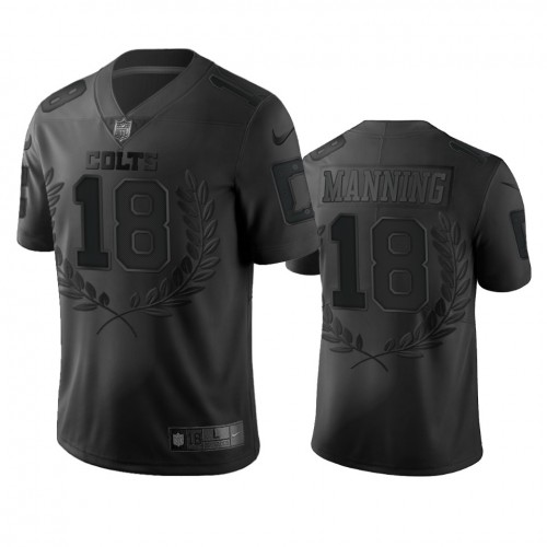 Indianapolis Indianapolis Colts #18 Peyton Manning Men's Black MVP Limited Edition Jersey Men's