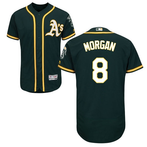 Oakland Athletics #8 Joe Morgan Green Flexbase Authentic Collection Stitched Jersey Men's