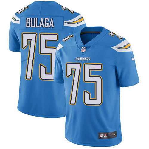 Los Angeles Chargers #75 Bryan Bulaga Electric Blue Alternate Men's Stitched Vapor Untouchable Limited Jersey Men's